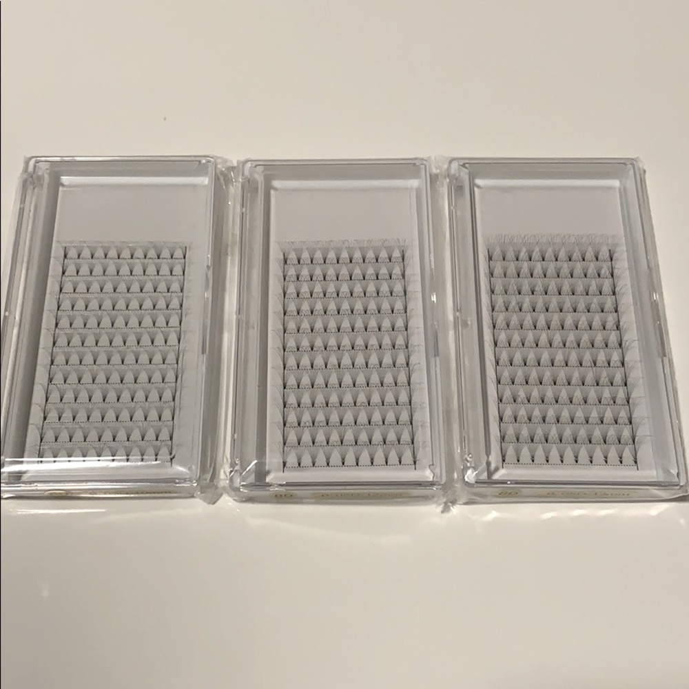 Heat bonded premade 8D volume fans 0.05 D curl